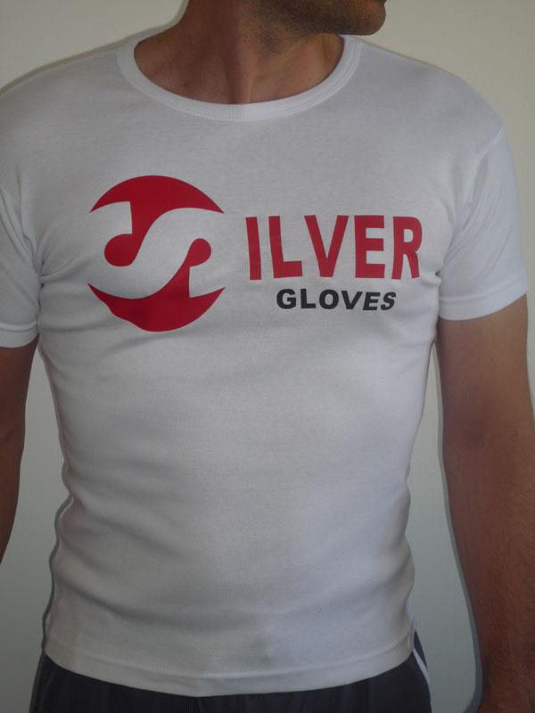 Tee Shirt Silver Gloves Logo