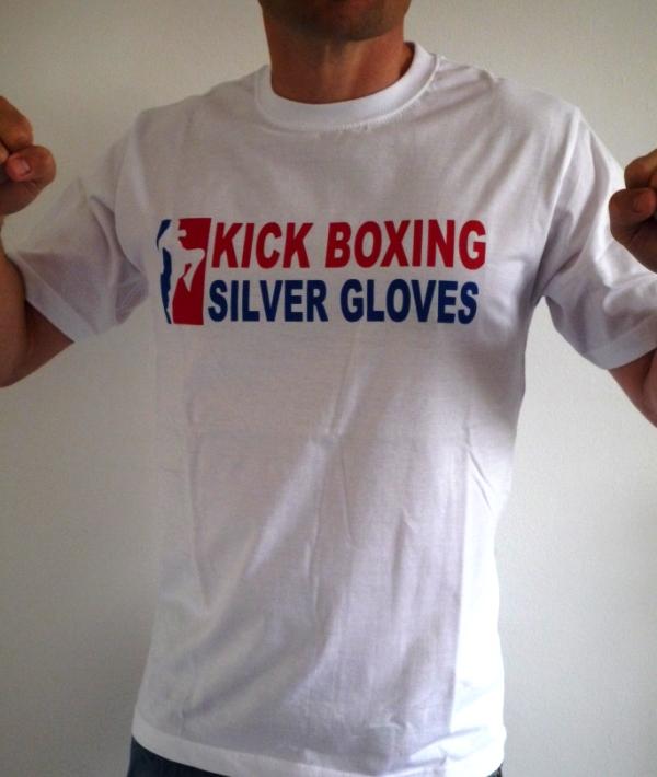  Tee Shirt Kick Boxing - Silver Gloves